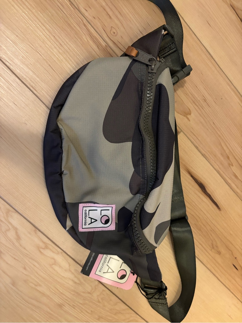 lola Olive Green Camo Crossbody Sling